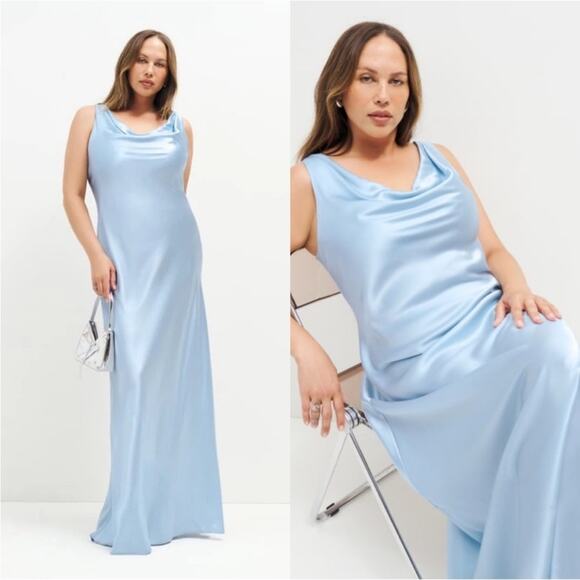 Reformation Annabelle Silk Dress 14 - Picture 1 of 10